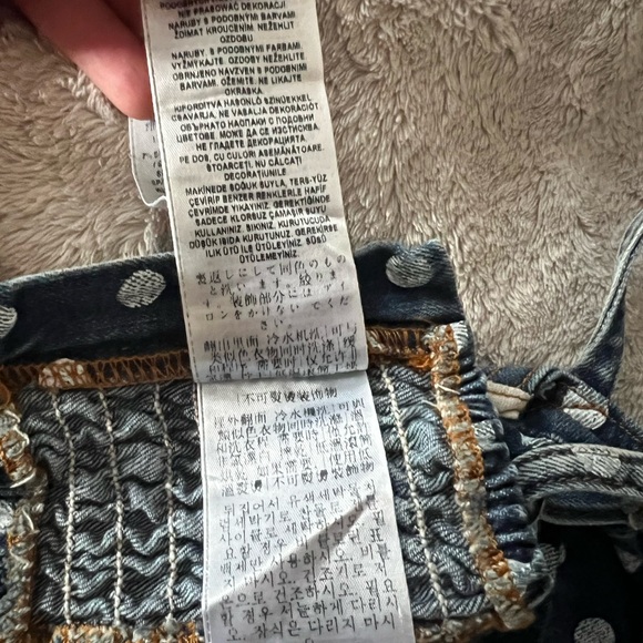 Vintage Guess Blue and Cream Denim Lace Crop Bustier - Picture 7 of 8